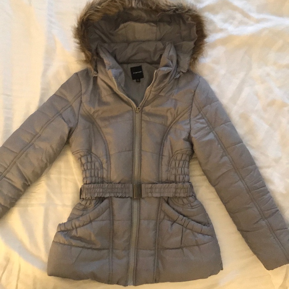 Rampage grey puff coat